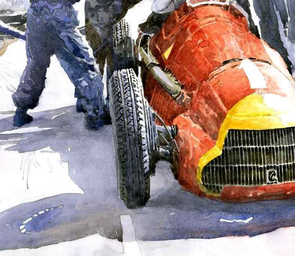 Pit Stop Alfa Romeo158 British GP 1950 J M Fangio