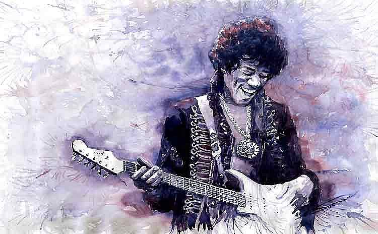 Jazz Rock Guitarist Jimi Hendrix variant