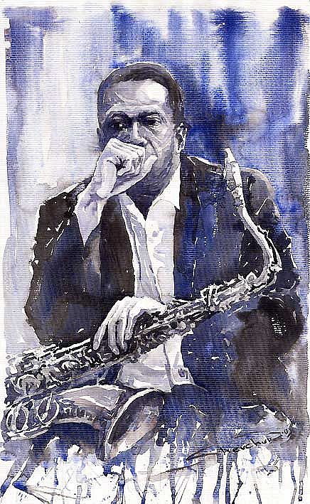 Jazz Saxophonist John Coltrane blue