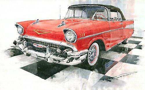 Red Chevrolet 1957