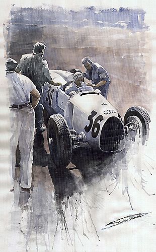 Auto Union B type 1935 Italian GP Monza Rosermeyer