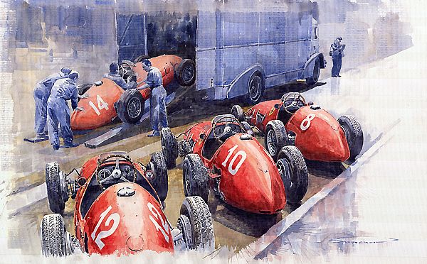 Team Ferrari 500 F2 1952 French GP