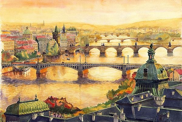 Panorama Prague Bridges variant