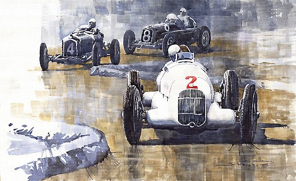 1934 Italian GP  MB W25  Alfa RomeoP3 Maserati6C