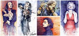 Watercolour Music Portret Paintings