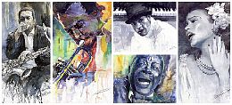 Watercolour Jazz Paintings