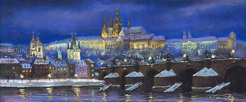 The Prague Panorama Winter