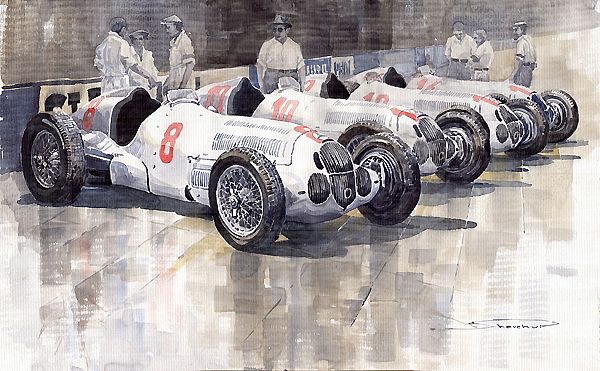 1937 Monaco GP Team Mercedes Benz W125