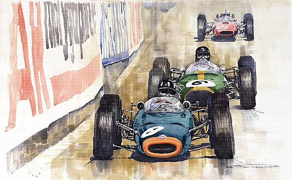 1964 Monaco GP BRM Brabham Ferrari
