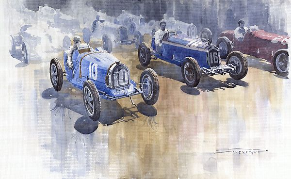 1933 Monaco GP Bugatti 51 Alfa Romeo 8C