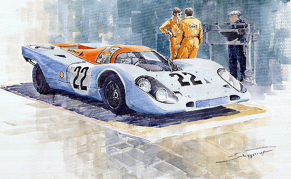 Porsche 917K Gulf 1970 Le Mans Test Weighing