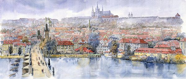 Prague Panorama Charles Bridge