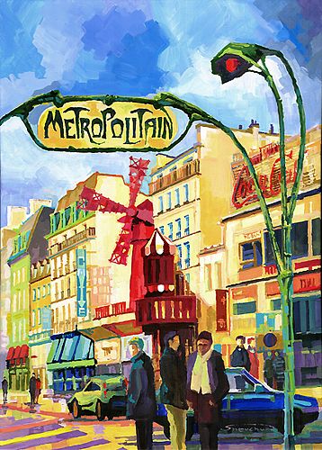 Paris Metropolitain Blanche Moulin Rouge
