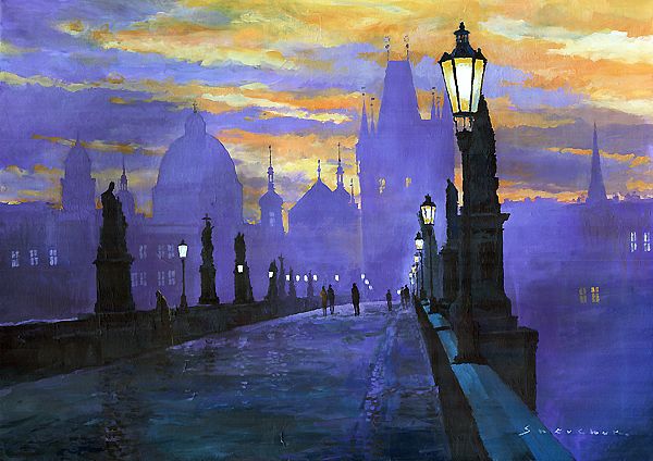 Prague Charles Bridge Sunrise