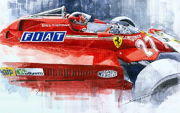 Ferrari 126C Silverstone 1981 British GP Gilles  Villeneuve