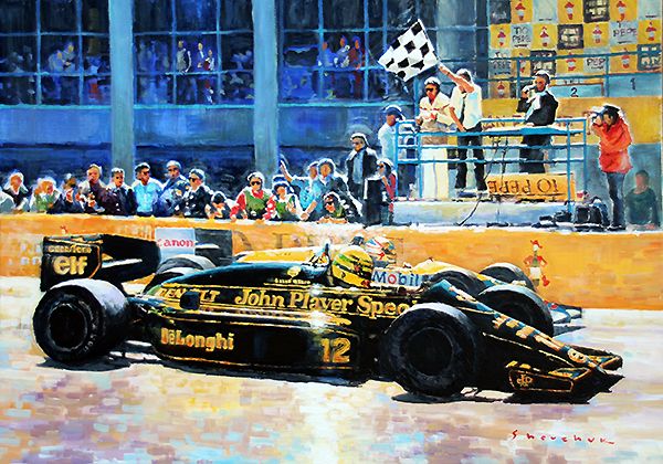 0,014 sec Senna vs Mansell F1 Spanish GP 1986
