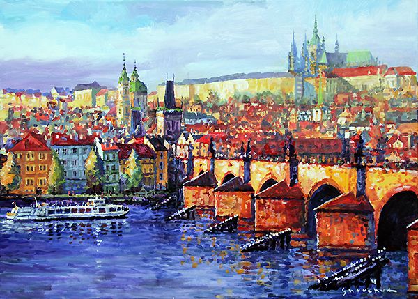 Prague Panorama Charles Bridge 07