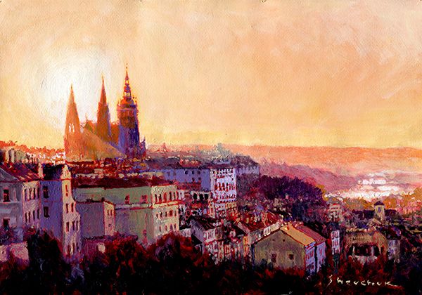 Sundown over Prague