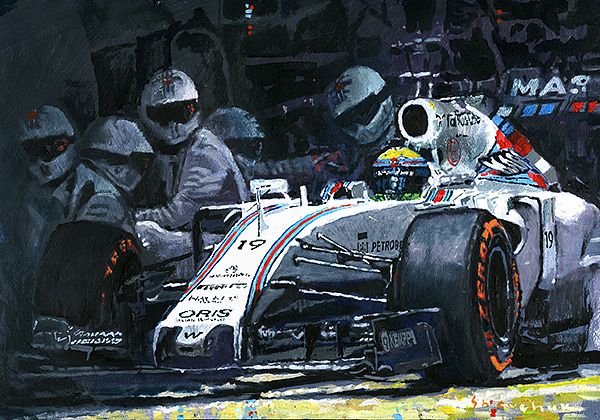 2015 Williams FW37 F1 Pit Stop Spain GP Massa