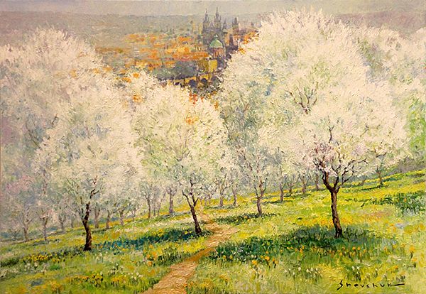 Prague Petrin Garden Cherry Blossoms