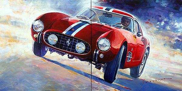 1956 Ferrari 250 GT Berlinetta ‘Tour de France’ by Carrozzeria Scaglietti  diptich