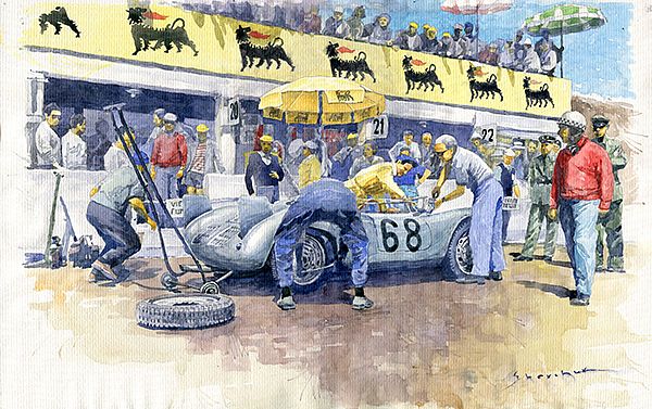 1958 Targa Florio Porsche 718RSK Behra Scarlatti 2place