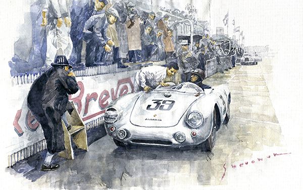 1954 Le Mans 24 Porsche 550 Hans Herrmann