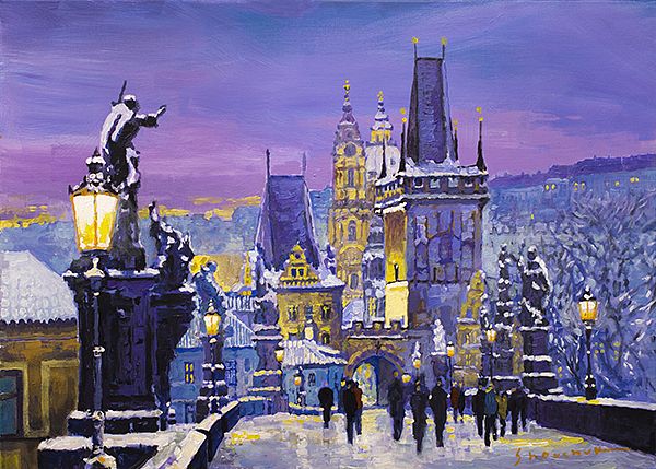 Prague Winter Charles Bridge 3