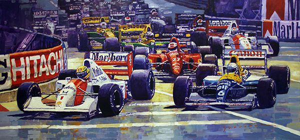 1992 Monaco GP Start TRIPTYCH