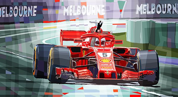 2018 Australian GP Ferrari SF71H Vettel winner