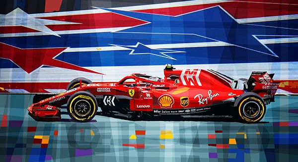 2018 USA GP Ferrari SF71H Kimi Raikkonen winner