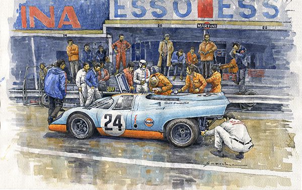 1970 1000 km SPA Francorschamps PitStop Porsche 917K #24 Siffert Redman winner