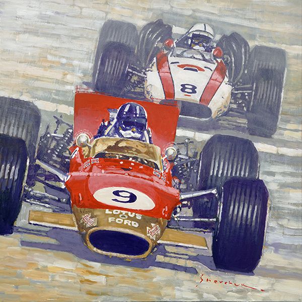 1968 Monaco GP Lotus 49B #9 Graham Hill winner