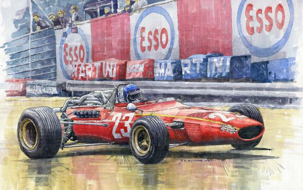 1968 Belgian GP Ferrari 312  #23 Jacky Ickx 3rd