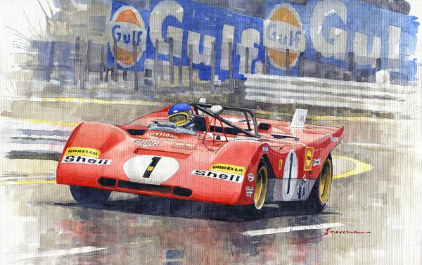 1971 1000 km SPA Ferrari 312 PB Ickx Regazzoni