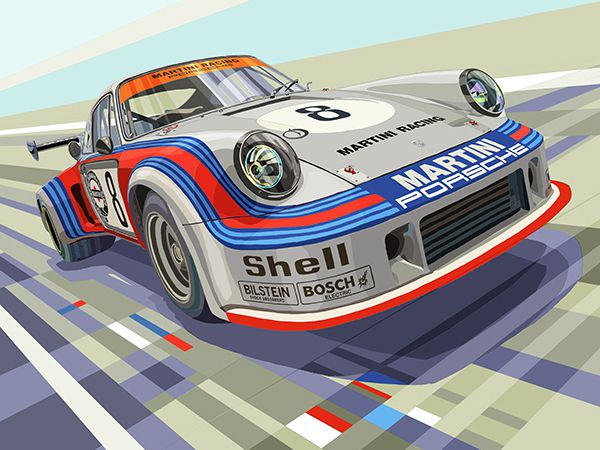1974 Porsche 911 930 Carrera RSR Team Martini Racing #8 Muller Lennep 750KM Nürburgring
