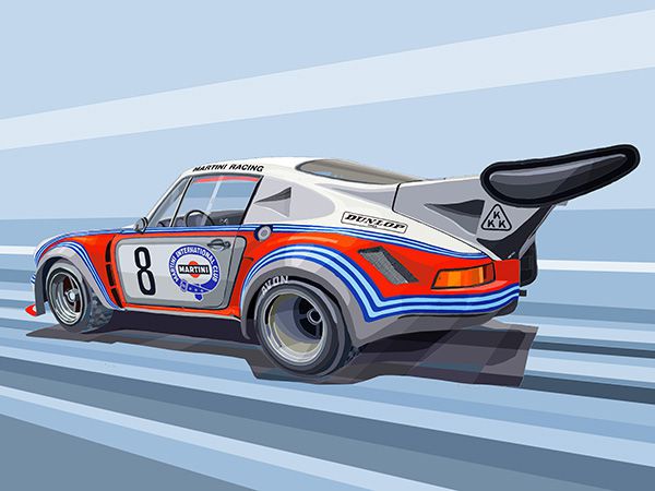 1974 Porsche 911 930 Carrera RSR Turbo 2.1L Team Martini Racing #8 Muller van Lennep 750KM Nürburgring
