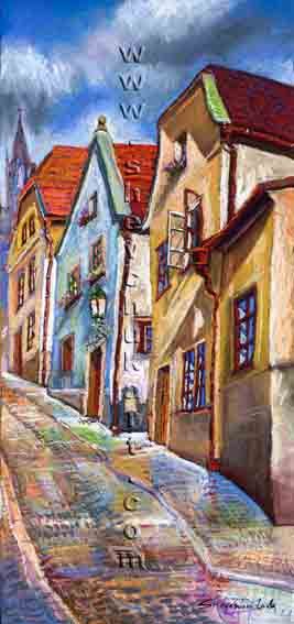 Cesky Krumlov Old Street Kostelny 02