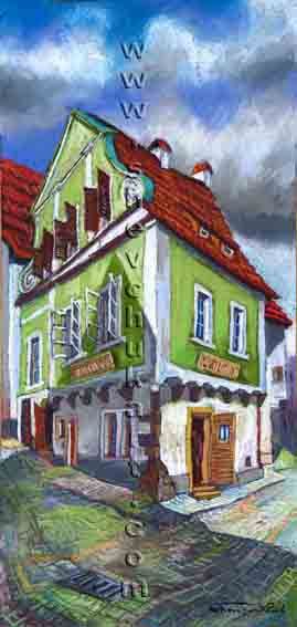 Cesky Krumlov Old Street Latran